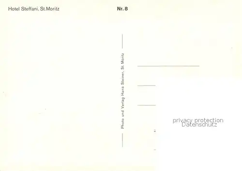 AK / Ansichtskarte St_Moritz_GR Hotel Steffani St_Moritz_GR