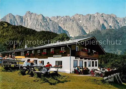 AK / Ansichtskarte Koessen_Tirol Alpengasthof Scheibenwald Berglift Endstation Koessen Tirol