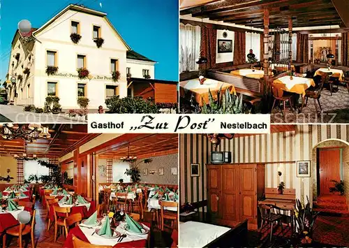 AK / Ansichtskarte Nestelbach_Graz Gasthof Zur Post Gastraeume Nestelbach_Graz