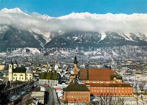 AK / Ansichtskarte Innsbruck Winterpanorama Alpenstadt mit Nordkette Innsbruck