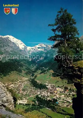 AK / Ansichtskarte Leukerbad Talblick Balmhorn Gitzifurgge Ferdenrothorn Berner Alpen Leukerbad