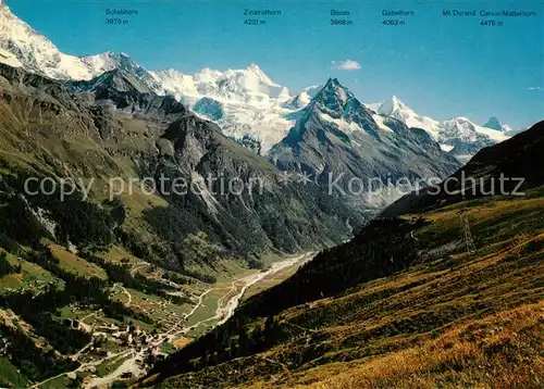 AK / Ansichtskarte Zinal_VS Alpenpanorama Zinal_VS