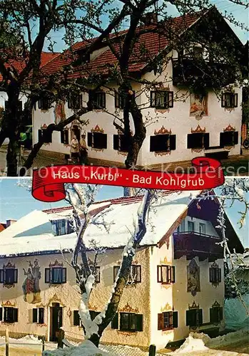 AK / Ansichtskarte Bad_Kohlgrub Gaestehaus Pension Haus Kurbl im Sommer und im Winter Bad_Kohlgrub