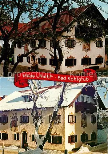 AK / Ansichtskarte Bad_Kohlgrub Gaestehaus Pension Haus Kurbl im Sommer und im Winter Bad_Kohlgrub