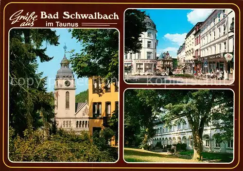 AK / Ansichtskarte Bad_Schwalbach Kirche Innenstadt Stahlbad Bad_Schwalbach