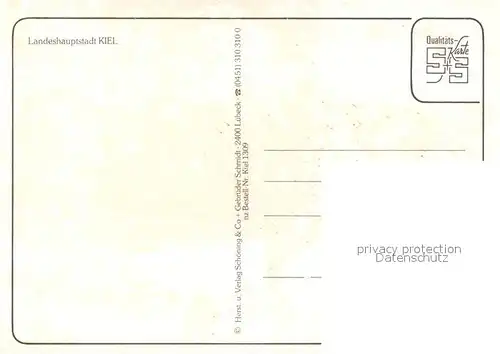 AK / Ansichtskarte Kiel Stadtpanorama Hafen Faehre Fussgaengerzone Kirche Innenstadt Kiel