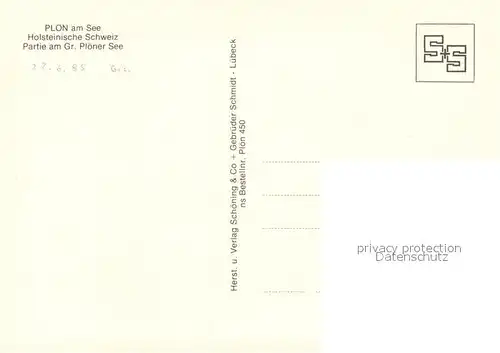 AK / Ansichtskarte Ploen_See Partie am Grossen Ploener See Naturpark Holsteinische Schweiz Ploen_See