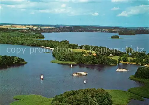 AK / Ansichtskarte Ploen_See Prinzeninsel Naturpark Holsteinische Schweiz Fliegeraufnahme Ploen_See