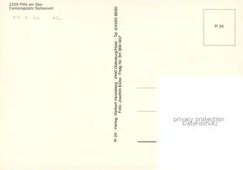 AK / Ansichtskarte Ploen_See Campingplatz Spitzenort Naturpark Holsteinische Schweiz Fliegeraufnahme Ploen_See