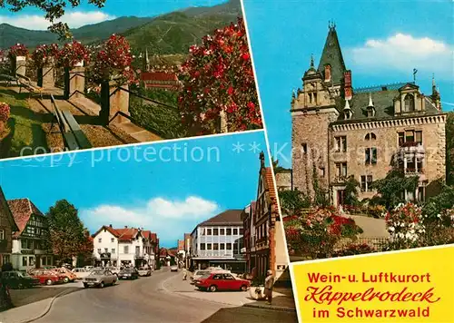 AK / Ansichtskarte Kappelrodeck Teilansichten Wein  und Luftkurort im Schwarzwald Schloss Hauptstrasse Kappelrodeck