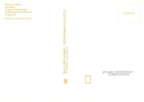 AK / Ansichtskarte Stralsund_Mecklenburg_Vorpommern Blick zum Hafen Leninplatz Friedrich Wolf Strasse Museum Kniepertor Stralsund_Mecklenburg