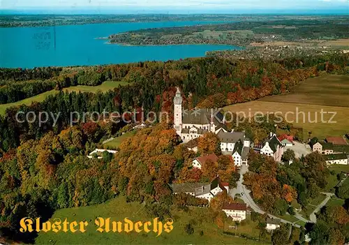 AK / Ansichtskarte Andechs Kloster Ammersee Fliegeraufnahme Andechs