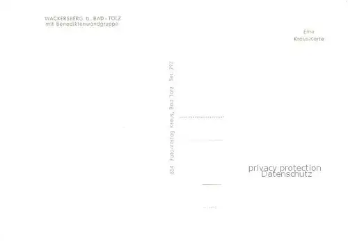 AK / Ansichtskarte Wackersberg_Bad_Toelz Ortsansicht mit Kirche Blick zur Benediktenwandgruppe Wackersberg_Bad_Toelz