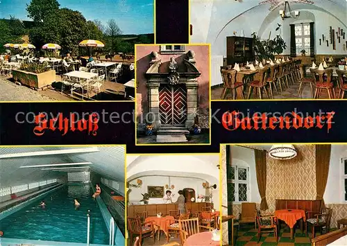 AK / Ansichtskarte Neugattendorf Schloss Gattendorf Hotel Restaurant Hallenbad Terrasse Neugattendorf