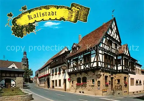 AK / Ansichtskarte Kallstadt_Rheinland Pfalz Ortsansicht Hotel Kirche  Kallstadt_Rheinland Pfalz