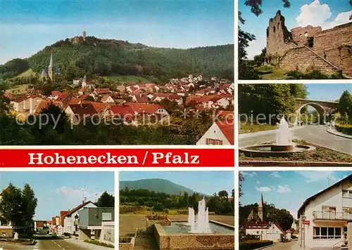 AK / Ansichtskarte Hohenecken Burgruine Brunnen Park Viadukt Panorama Hohenecken