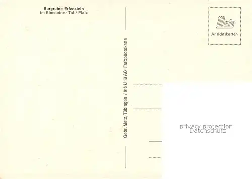 AK / Ansichtskarte Elmstein Burgruine Erfenstein Elmstein