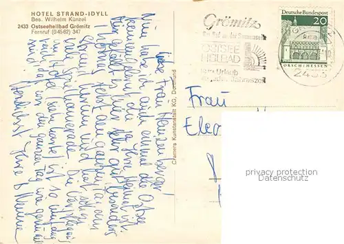 AK / Ansichtskarte Groemitz_Ostseebad Hotel Strand Idyll Groemitz_Ostseebad