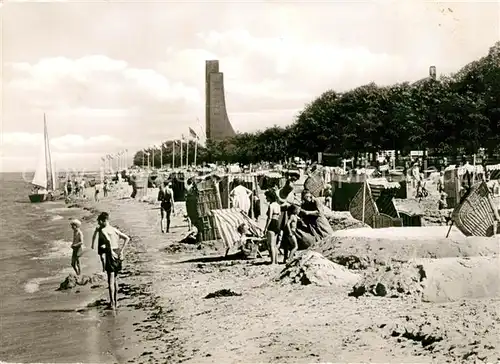 AK / Ansichtskarte Laboe Marine Ehrenmal Strand Laboe