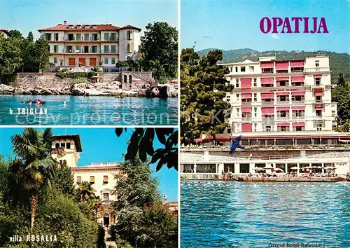 AK / Ansichtskarte Opatija_Istrien Villa Rosalia Triglav Grand Hotel Belvedere Opatija_Istrien