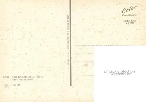 AK / Ansichtskarte Bad_Muenster_Stein_Ebernburg Altes Fischerhaus Bad_Muenster