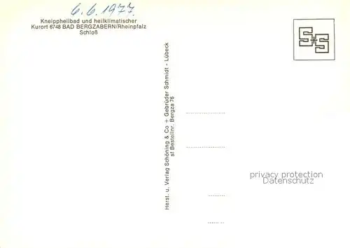 AK / Ansichtskarte Bad_Bergzabern Schloss Bad_Bergzabern