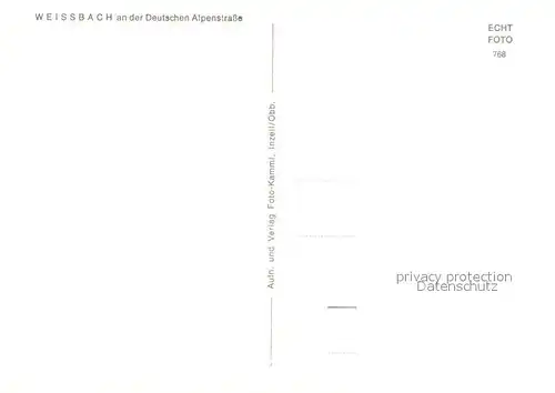 AK / Ansichtskarte Weissbach_Alpenstrasse Kirche Wasserfall Panoramen Weissbach_Alpenstrasse