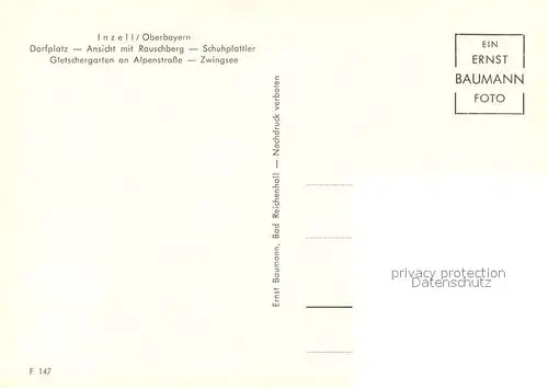 AK / Ansichtskarte Inzell Kirche Schuhplattler Dorfplatz Rauschberg Gletschergarten Zwingsee Inzell
