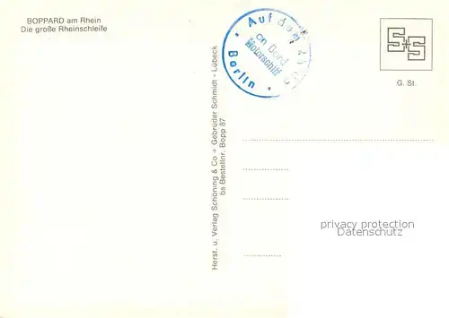 AK / Ansichtskarte Boppard_Rhein Fliegeraufnahme Grosse Rheinschleife Boppard Rhein