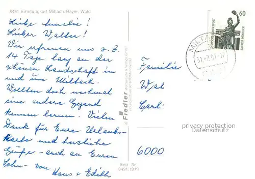 AK / Ansichtskarte Miltach Kirche Panoramen Miltach