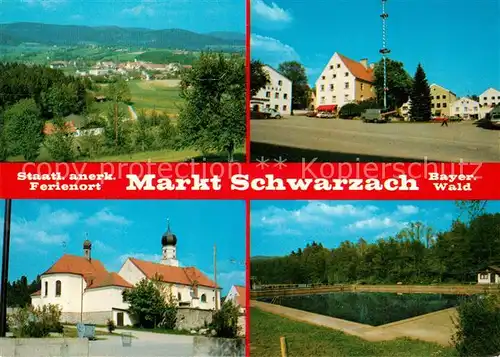 AK / Ansichtskarte Markt_Schwarzach Panorama Kloster Teich Ortsansicht Markt Schwarzach