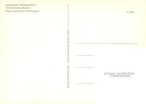 AK / Ansichtskarte Markt_Schwarzach Panorama Kloster Teich Ortsansicht Markt Schwarzach