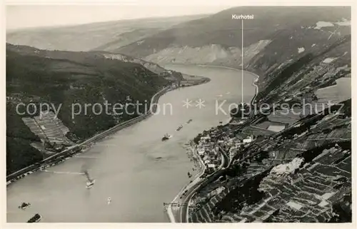 AK / Ansichtskarte Assmannshausen_Rhein Kurhaus Rheinpartie Assmannshausen Rhein