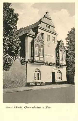 AK / Ansichtskarte Assmannshausen_Rhein Winzer Schaenke Assmannshausen Rhein