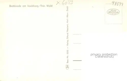 AK / Ansichtskarte Brotterode am Inselsberg Brotterode