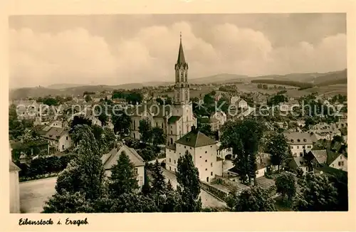 AK / Ansichtskarte Eibenstock Stadtblick mit Kirche Eibenstock