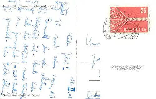 AK / Ansichtskarte Zermatt_VS Panorama Zermatt_VS