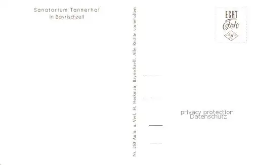 AK / Ansichtskarte Bayrischzell Sanatorium Tannerhof Bayrischzell