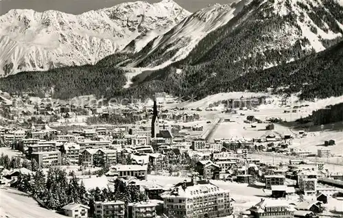 AK / Ansichtskarte Davos_Platz_GR mit Rhaetikonkette Davos_Platz_GR