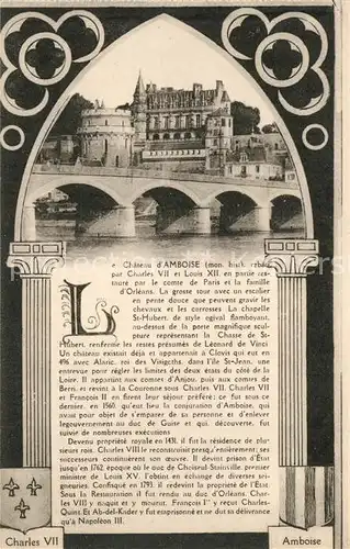 AK / Ansichtskarte Amboise Chateau Histoire Amboise