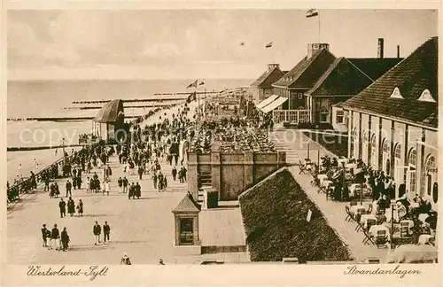 AK / Ansichtskarte Westerland_Sylt Strandanlagen Westerland_Sylt