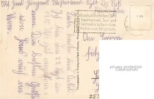 AK / Ansichtskarte Westerland_Sylt Strandanlagen Westerland_Sylt