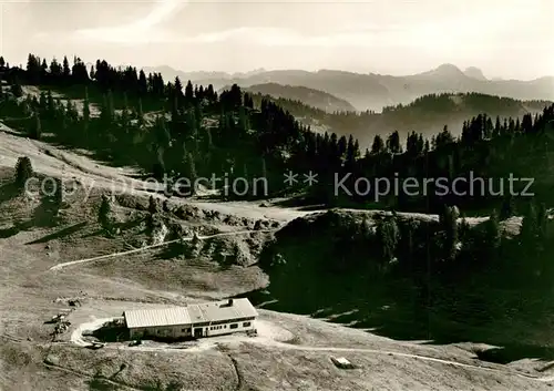 AK / Ansichtskarte Steibis Fliegeraufnahme Berggasthof Falkenhuette Steibis