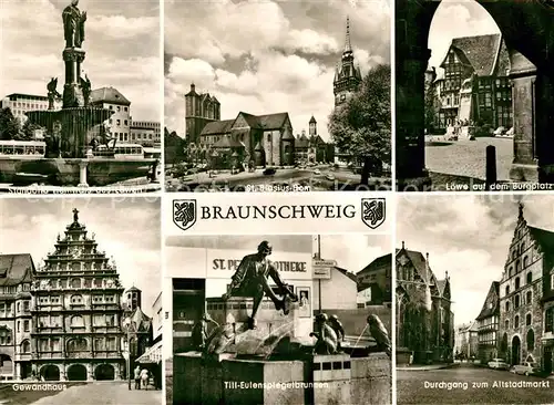 AK / Ansichtskarte Braunschweig St Blasius Dom Gewandhaus Burgplatz Braunschweig