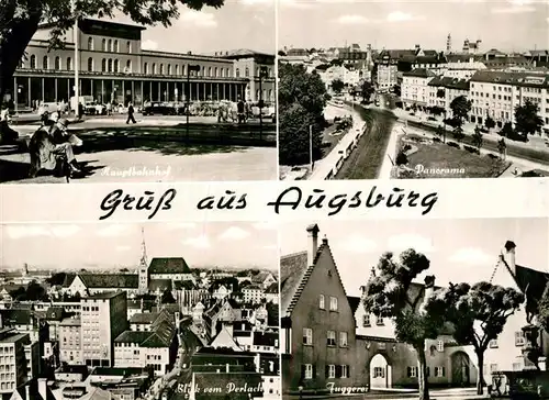 AK / Ansichtskarte Augsburg Hauptbahnhof Fuggerei  Augsburg