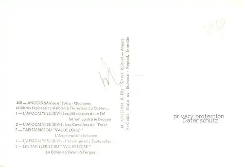 AK / Ansichtskarte Angers Chateau Angers Interieur Angers