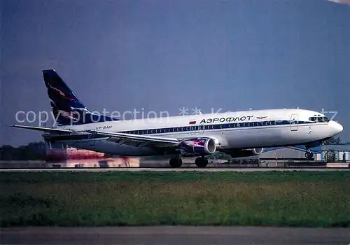 AK / Ansichtskarte Flugzeuge_Zivil Aeroflot Boeing 737 4MO VP BAH c n 29201 3018 Flugzeuge Zivil