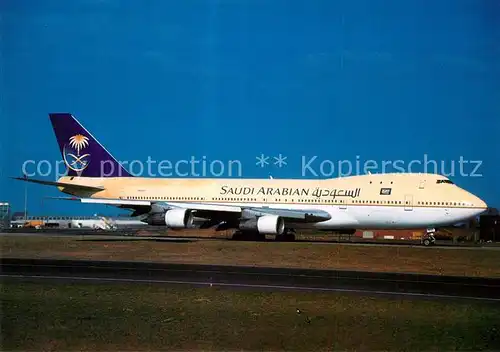 AK / Ansichtskarte Flugzeuge_Zivil Saudi Arabian Airlines B747 130 N603FF c n 19747 12 Flugzeuge Zivil