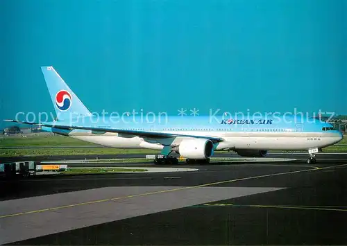 AK / Ansichtskarte Flugzeuge_Zivil Korean Air B777 3B5 A6 EMD c n 272HL 7531 Flugzeuge Zivil