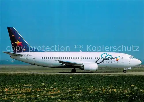 AK / Ansichtskarte Flugzeuge_Zivil Star Europe B737 33A F GRSA c n 25011 Flugzeuge Zivil